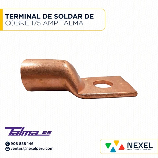 [F122321] TERMINAL DE SOLDAR DE COBRE 175 AMP TALMA