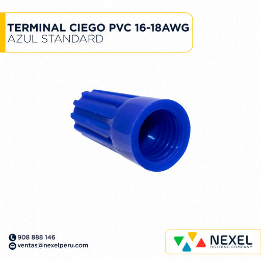 [F132299] TERMINAL CIEGO PVC 16-18AWG AZUL STANDARD