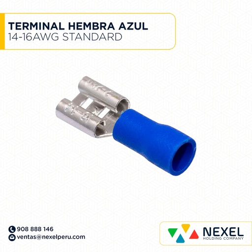 [F132096] TERMINAL HEMBRA AZUL 14-16AWG STANDARD