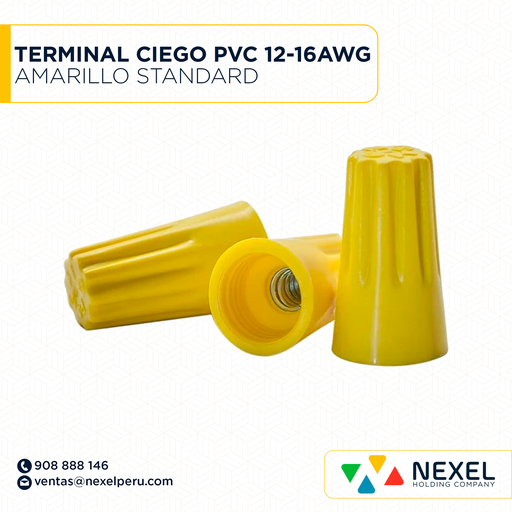 [F132090] TERMINAL CIEGO PVC 12-16AWG AMARILLO STANDARD