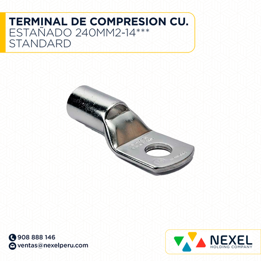 [F121995] TERMINAL DE COMPRESION CU. ESTAÑADO 240MM2-14*** STANDARD