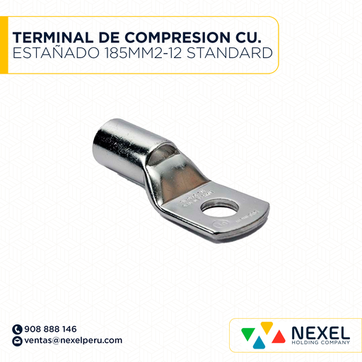 [F121981] TERMINAL DE COMPRESION CU. ESTAÑADO 185MM2-12 STANDARD