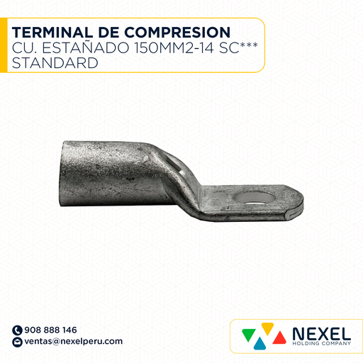 [F121968] TERMINAL DE COMPRESION CU. ESTAÑADO 150MM2-14 SC*** STANDARD