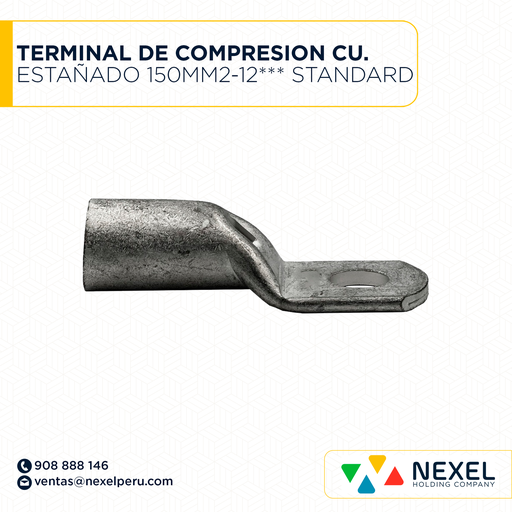 [F121943] TERMINAL DE COMPRESION CU. ESTAÑADO 150MM2-12*** STANDARD