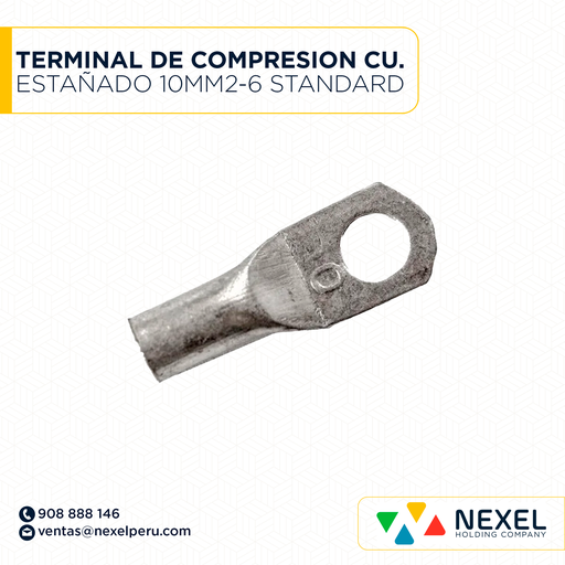 [F121928] TERMINAL DE COMPRESION CU. ESTAÑADO 10MM2-6 STANDARD
