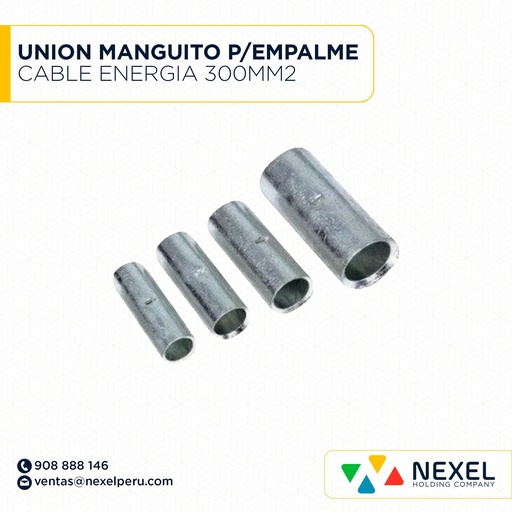 [F121920] UNION MANGUITO P/EMPALME CABLE DE ENERGIA 300MM2 STANDARD