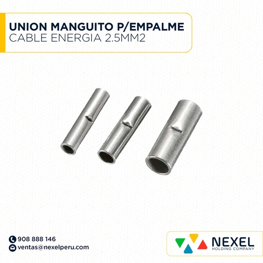 [F121917] UNION MANGUITO P/EMPALME CABLE DE ENERGIA 2.5MM2 STANDARD