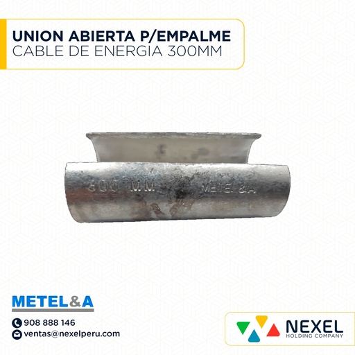 [F121866] UNION ABIERTA P/EMPALME CABLE DE ENERGIA 300MM METELSA
