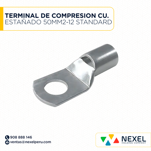 [F121859] TERMINAL DE COMPRESION CU. ESTAÑADO 50MM2-12 STANDARD