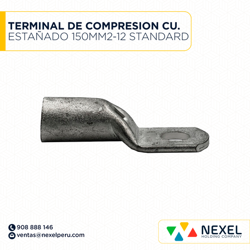 [F121194] TERMINAL DE COMPRESION CU. ESTAÑADO 150MM2-12 STANDARD