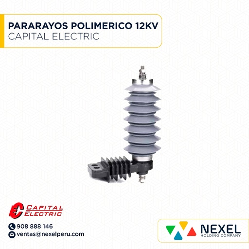 [J42296] PARARAYOS POLIMERICO 12KV CAPITAL ELECTRIC