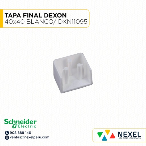 [C43495] TAPA FINAL 40X40 DEXON BLANCO/ DXN11095 SCHNEIDER