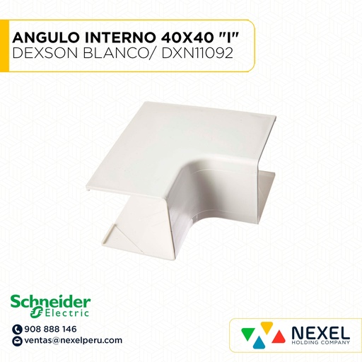 [C41428] ANGULO INTERNO 40X40 "I" DEXSON BLANCO/ DXN11092 SCHNEIDER