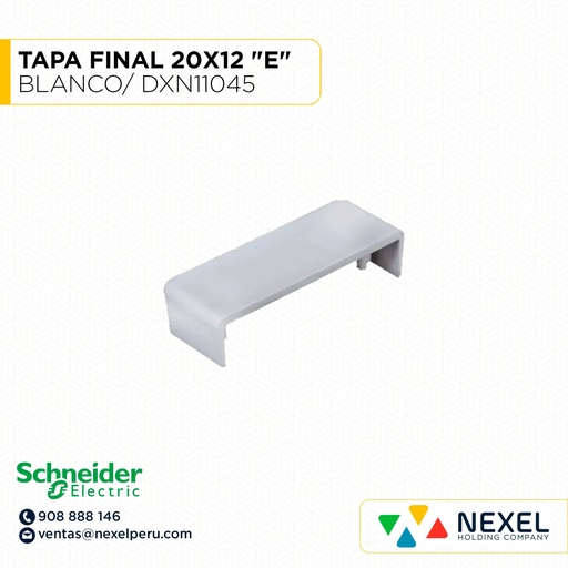 [C41416] TAPA FINAL 20X12 "E" DEXSON BLANCO/ DXN11045 SCHNEIDER