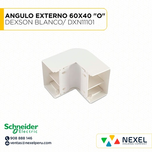 [C41409] ANGULO EXTERNO 60X40 "O" DEXSON BLANCO/ DXN11101 SCHNEIDER