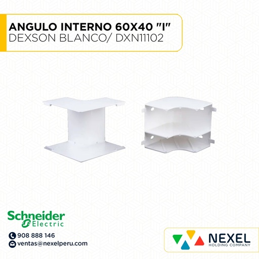 [C41408-O] OUT- ANGULO INTERNO 60X40 "I" DEXSON BLANCO/ DXN11102 SCHNEIDER