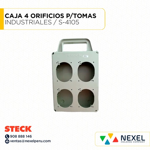[D32194-O] OUT- CAJA 4 ORIFICIOS P/TOMAS INDUSTRIALES / S-4105 STECK