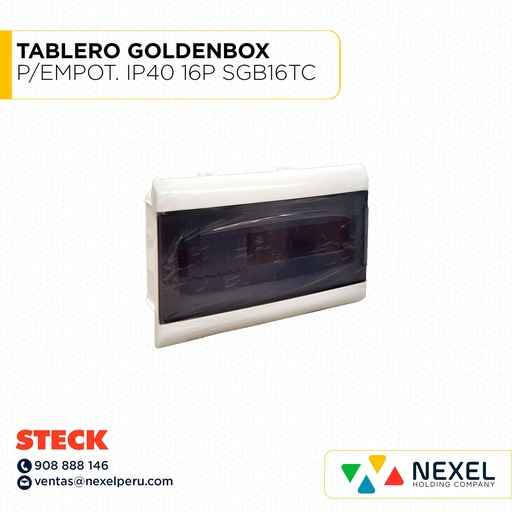 [D32146] TABLERO GOLDENBOX P/EMPOT. IP40 16 POLOS / SGB16TC STECK
