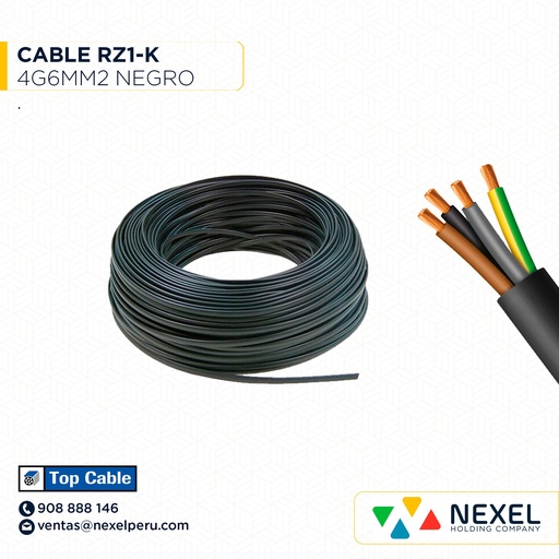 [A24461-2] CABLE RZ1-K 0.6/1KV 4G6MM2 TOP CABLE
