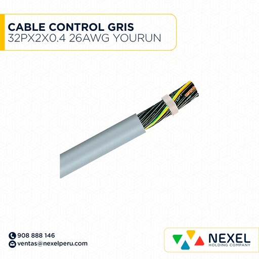 [A44045] CABLE CONTROL 32PX2X0.4 26AWG GRIS YOURUN