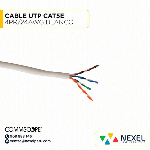 [A62583-2] CABLE UTP CAT5E 4PR/24AWG BLANCO COMMSCOPE