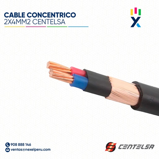 [A22575] CABLE CONCENTRICO 2X4MM2 CENTELSA