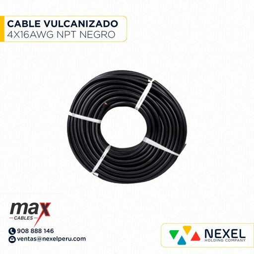[A22541] CABLE VULCANIZADO NTP 4X16AWG MAX CABLE