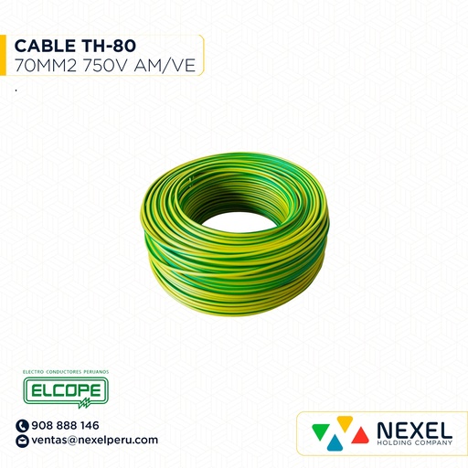 [A12429-2] CABLE TW-80 70MM2 450/750V AMARILLO ELCOPE