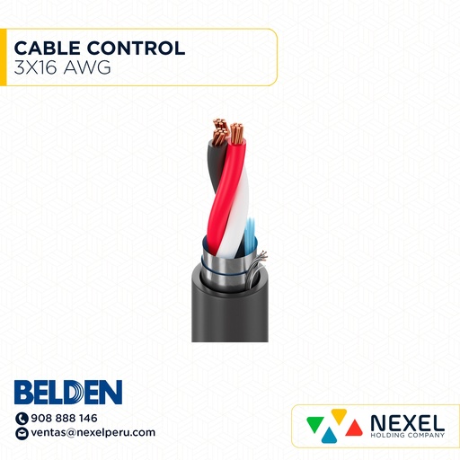 [A42189] CABLE CONTROL 3X16AWG BELDEN