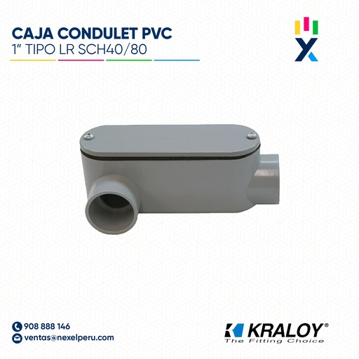 [B743651] CAJA CONDULET PVC OVALADA TIPO LR SCH40/80 1" (25MM) UL651 KRALOY