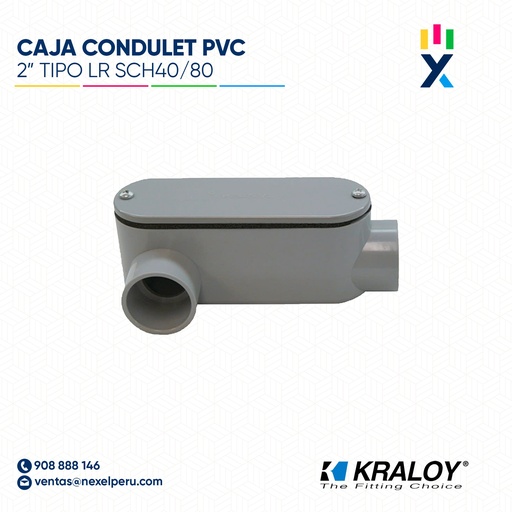 [B743654] CAJA CONDULET PVC OVALADA TIPO LR SCH40/80 2" (50MM) UL651 KRALOY