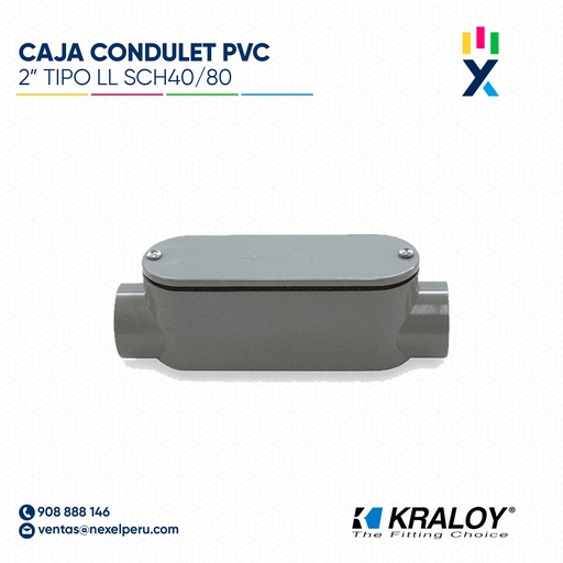 [B743670] CAJA CONDULET PVC OVALADA TIPO C SCH40/80 2" (50MM) UL651 KRALOY