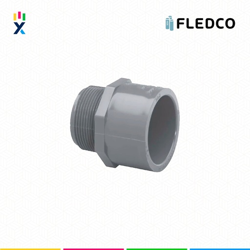 [B743576] CONECTOR MACHO PVC 1" SCH40/80 UL651 UV PROT. CC 3313 FLEDCO
