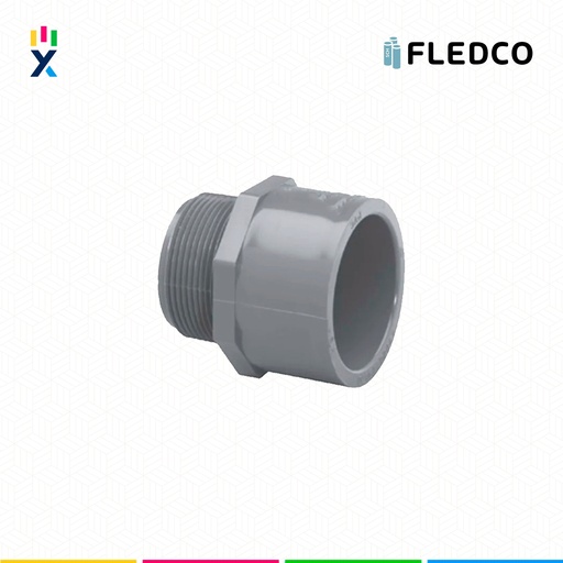 [B743582] CONECTOR MACHO PVC 4" SCH40/80 UL651 UV PROT. CC 3318 FLEDCO