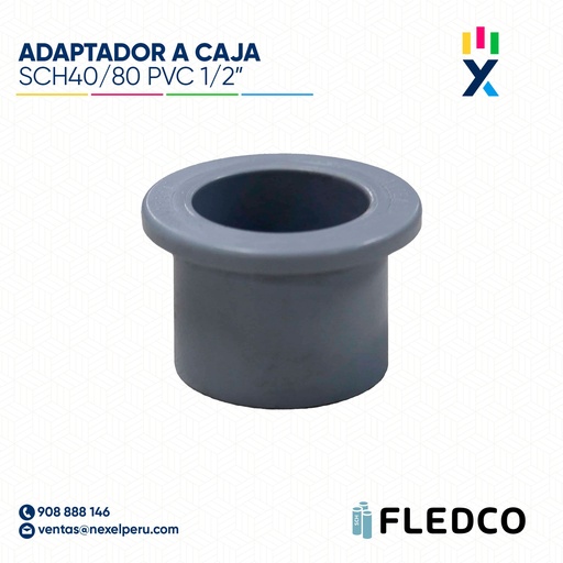 [B743587] ADAPTADOR A CAJA PVC SCH40/80 1/2" FLEDCO